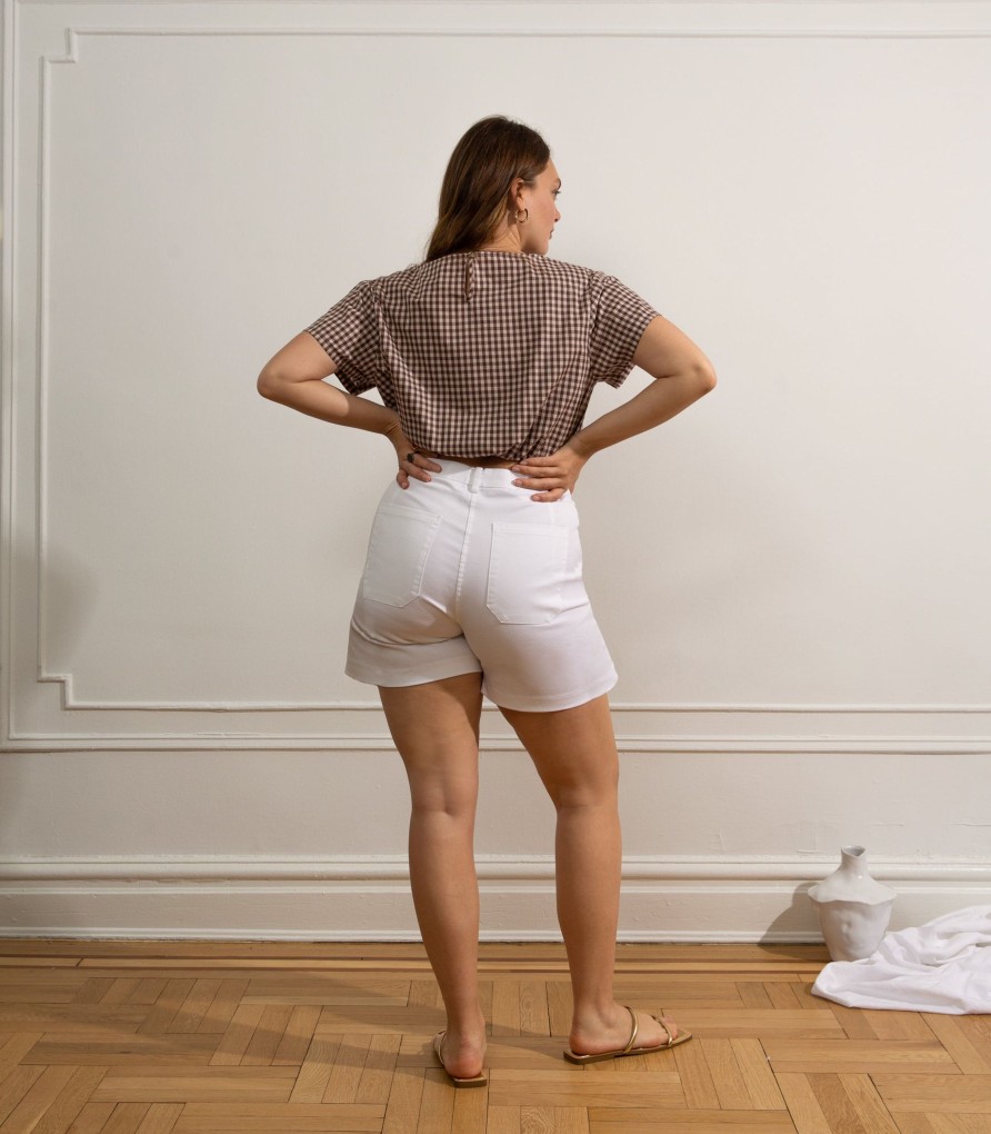 Clothing Loup | White Simone Shorts