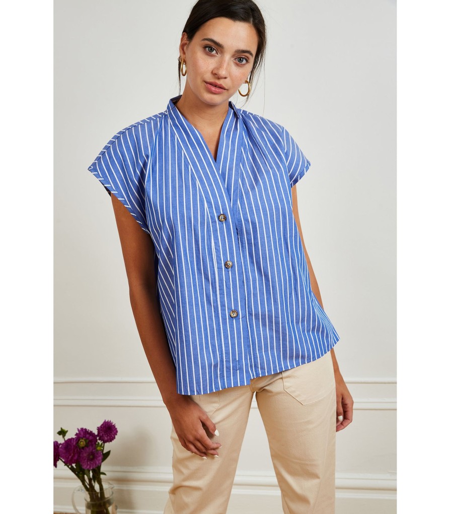 Clothing Loup | Blue Stripe Sienna Top