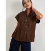 Clothing Loup | Brown Stripe Sienna Top